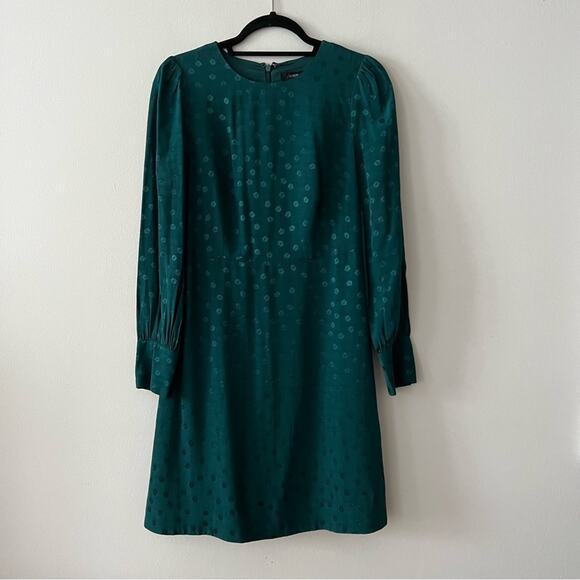 J. Crew Shift Dress in Jacquard Floral Dot - Picture 2 of 7